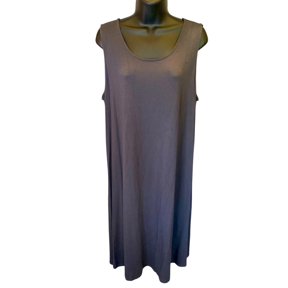 J Jill A Line Sleeveless Gray Tank Dress Charcoal Gray Size Large